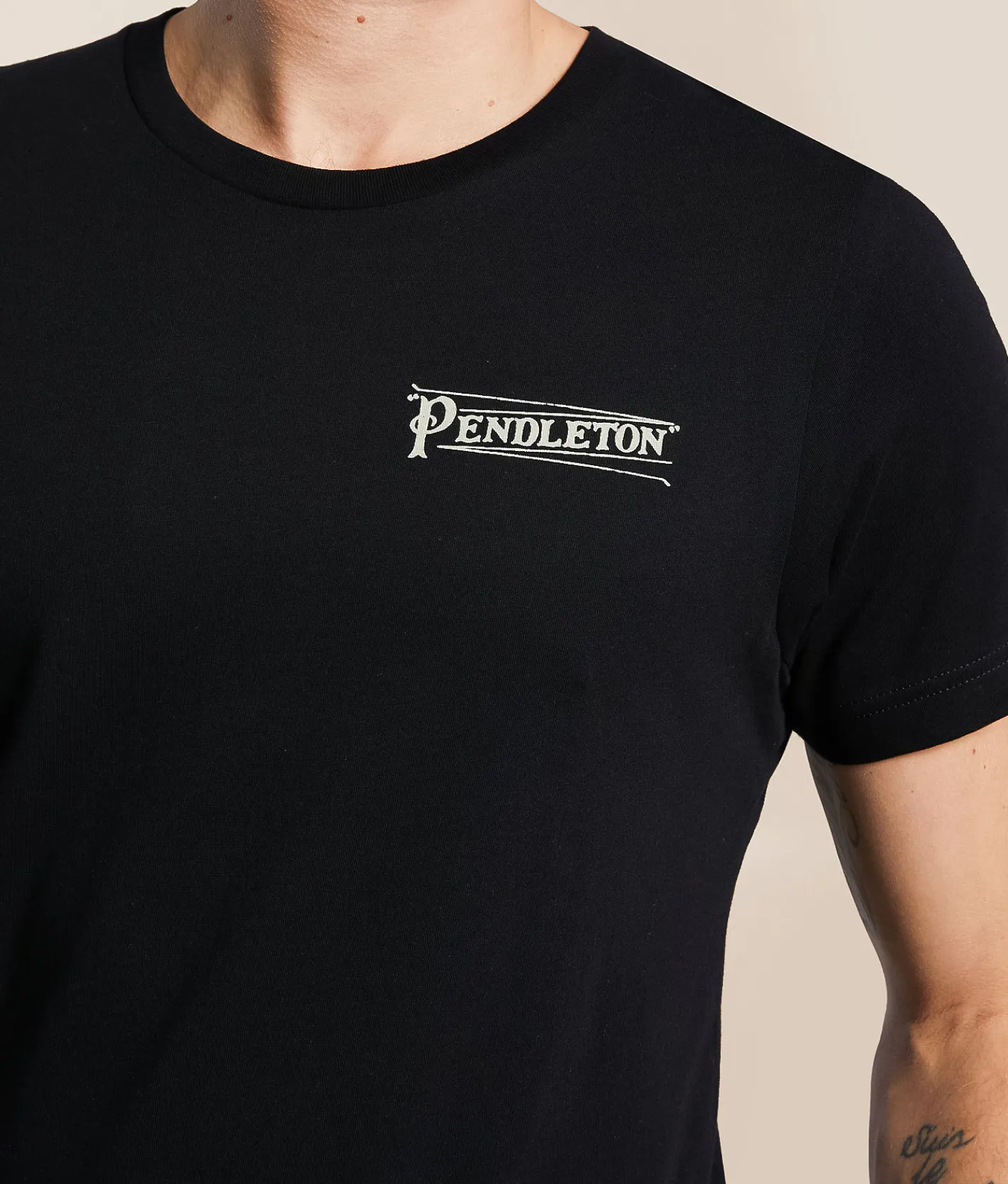 Pendleton Campfire Logo T-Shirt Black Clearance