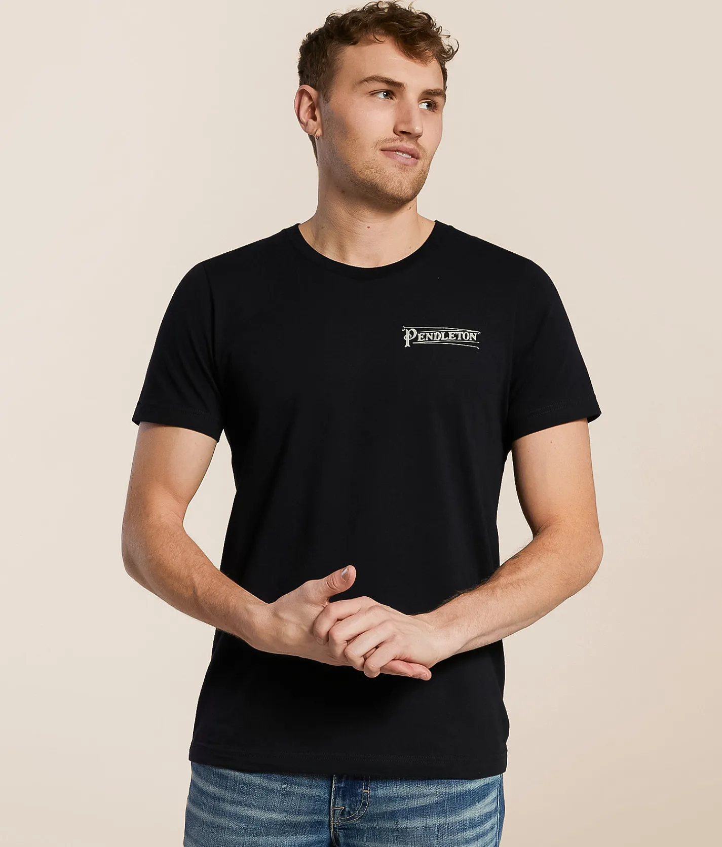 Pendleton Campfire Logo T-Shirt Black Clearance