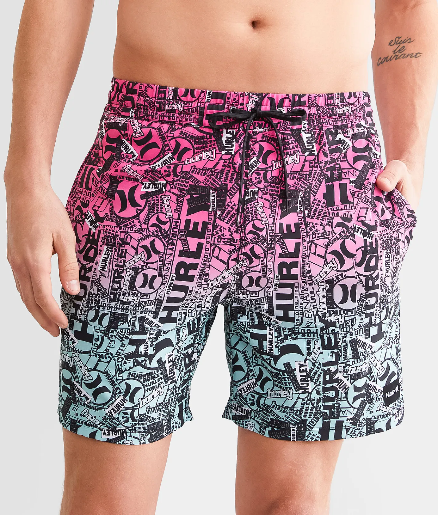 Hurley Cannonball Volley Stretch Swim Trunks Black