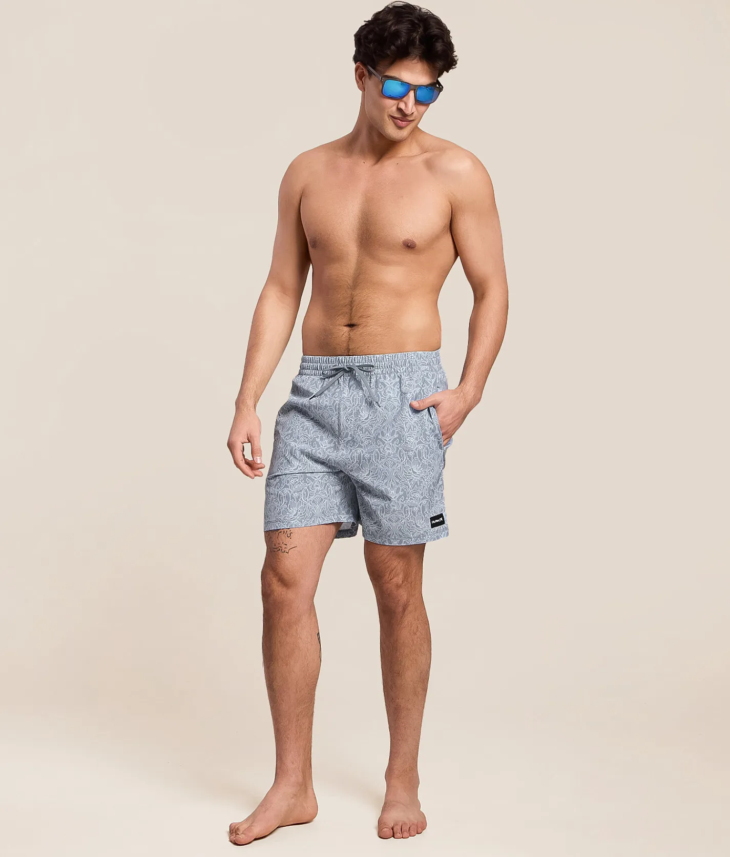 Bottoms|Swimwear | Hurley Cannonball Volley Stretch Swim Trunks Worker Blue