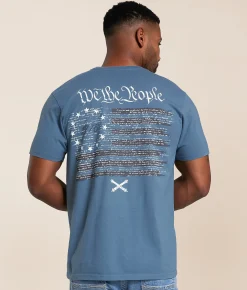 Howitzer Cannon Flag T-Shirt Steel Blue Sale