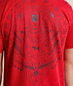 American Fighter Cantil T-Shirt Cherry Dark Cherry Hot