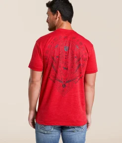 American Fighter Cantil T-Shirt Cherry Dark Cherry Hot