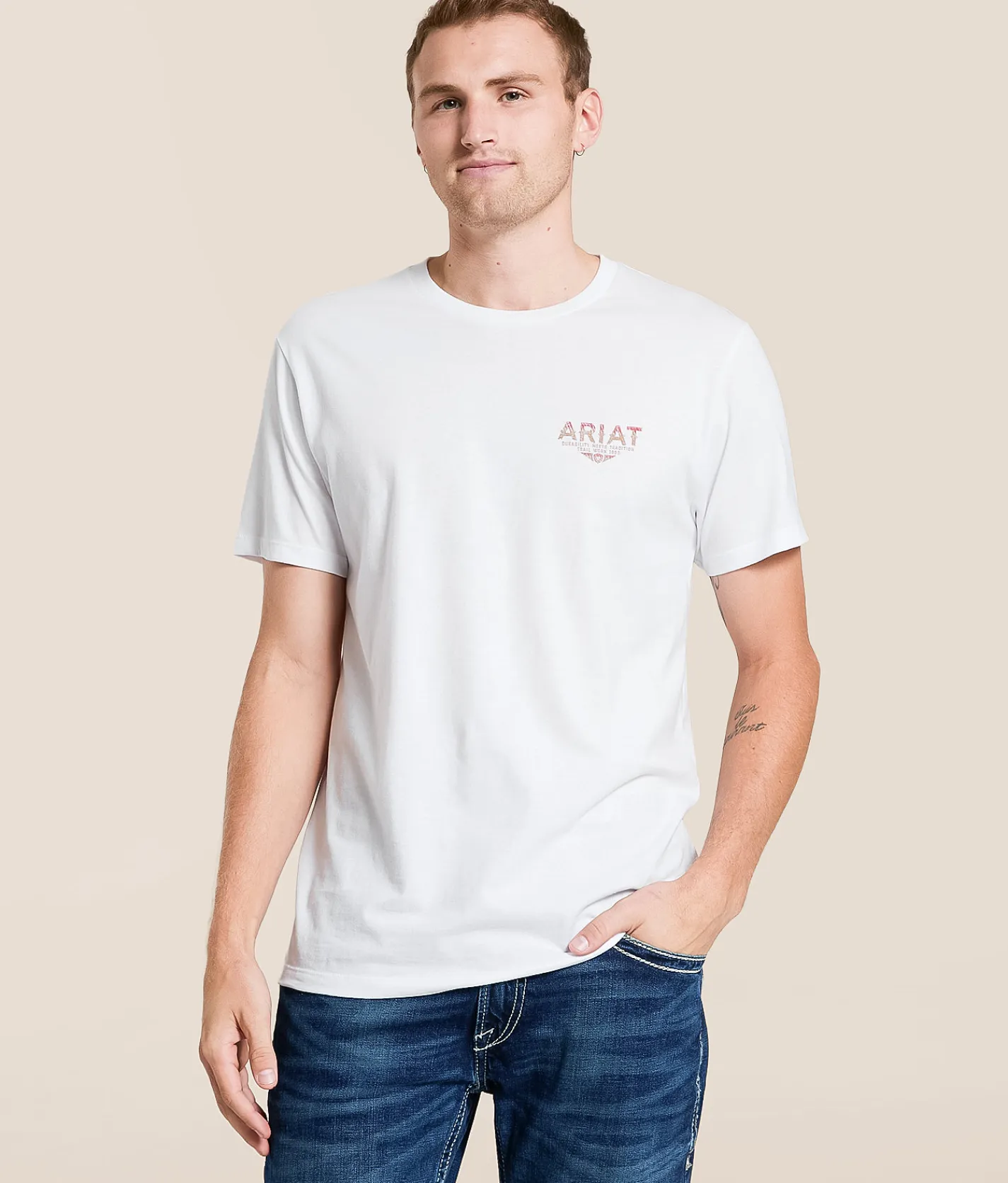 Tops|Graphic T-Shirts | Ariat Canvas Desert T-Shirt White