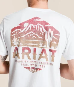 Tops|Graphic T-Shirts | Ariat Canvas Desert T-Shirt White
