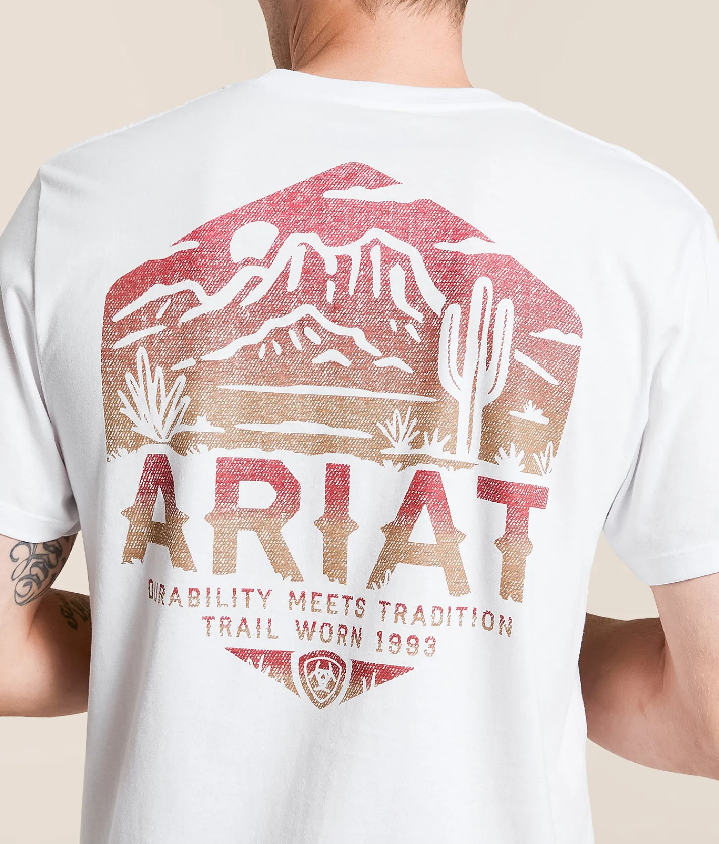 Tops|Graphic T-Shirts | Ariat Canvas Desert T-Shirt White