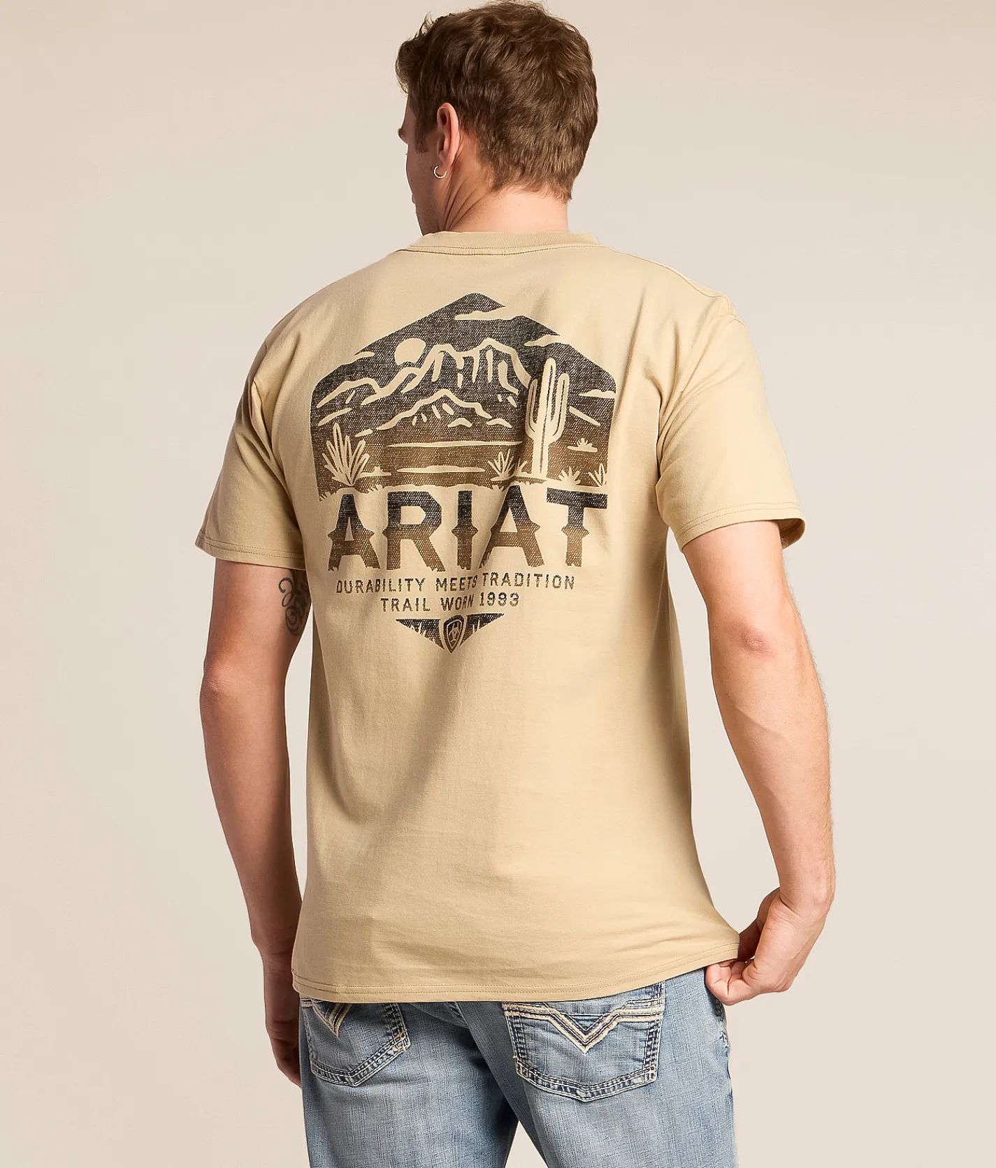 Ariat Canvas Desert T-Shirt Sand Clearance