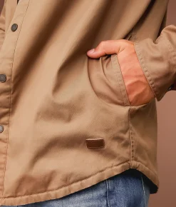 Tops|Coats & Jackets | Outpost Makers Canvas Shacket Walnut