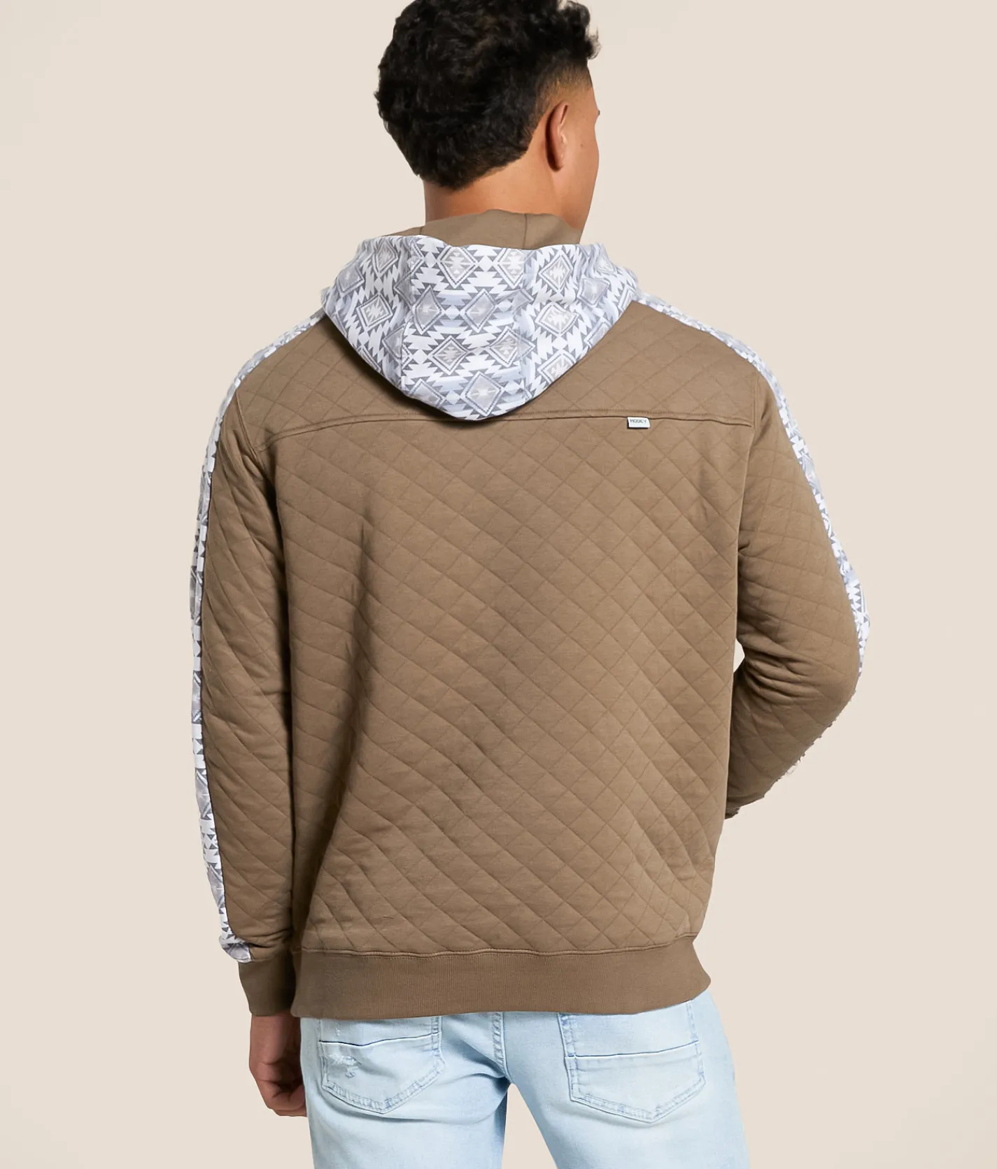 Tops | Hooey Canyon Quilted Hoodie Silver Birch