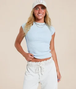 Tops | Gilded Intent Cap Sleeve T-Shirt Dream Blue