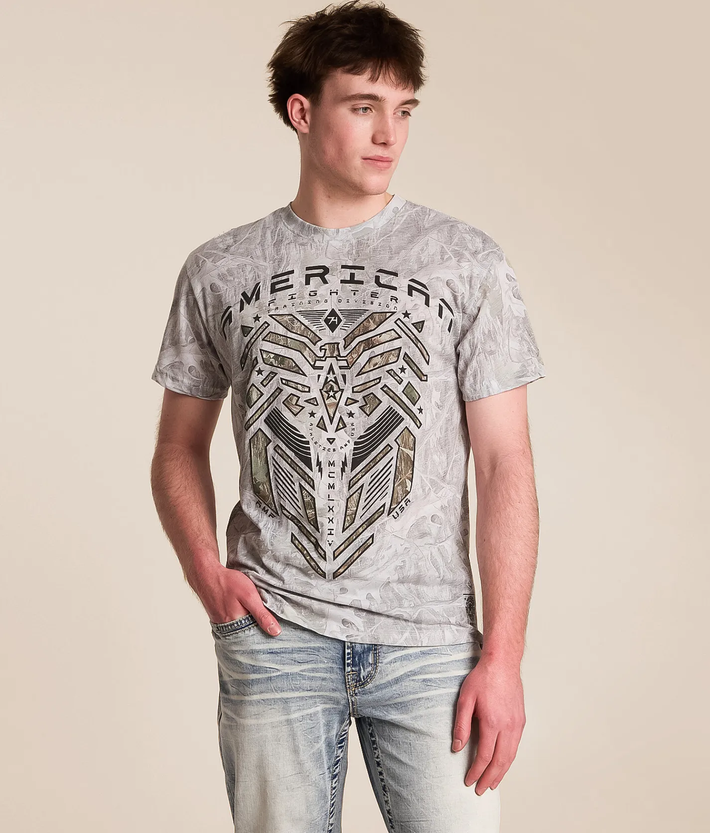 Graphic T-Shirts | American Fighter Cardin T-Shirt Tree Leaves Ghost