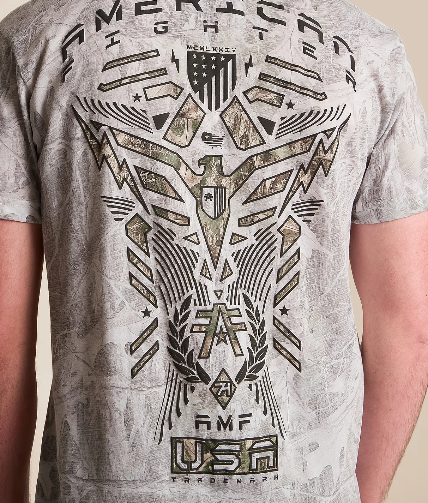 Graphic T-Shirts | American Fighter Cardin T-Shirt Tree Leaves Ghost