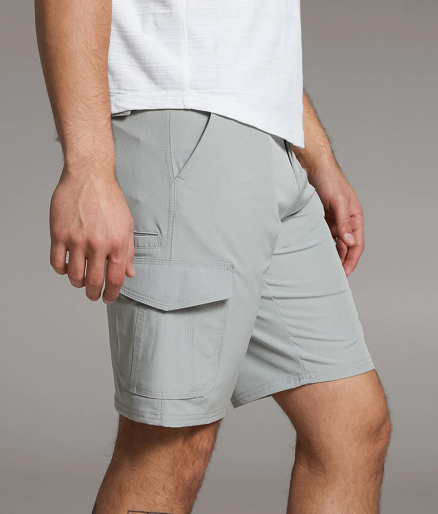 Shorts | BKE Cargo Hybrid Stretch Walkshort Ghost Grey