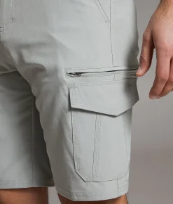 BKE Cargo Hybrid Stretch Walkshort Ghost Grey Hot