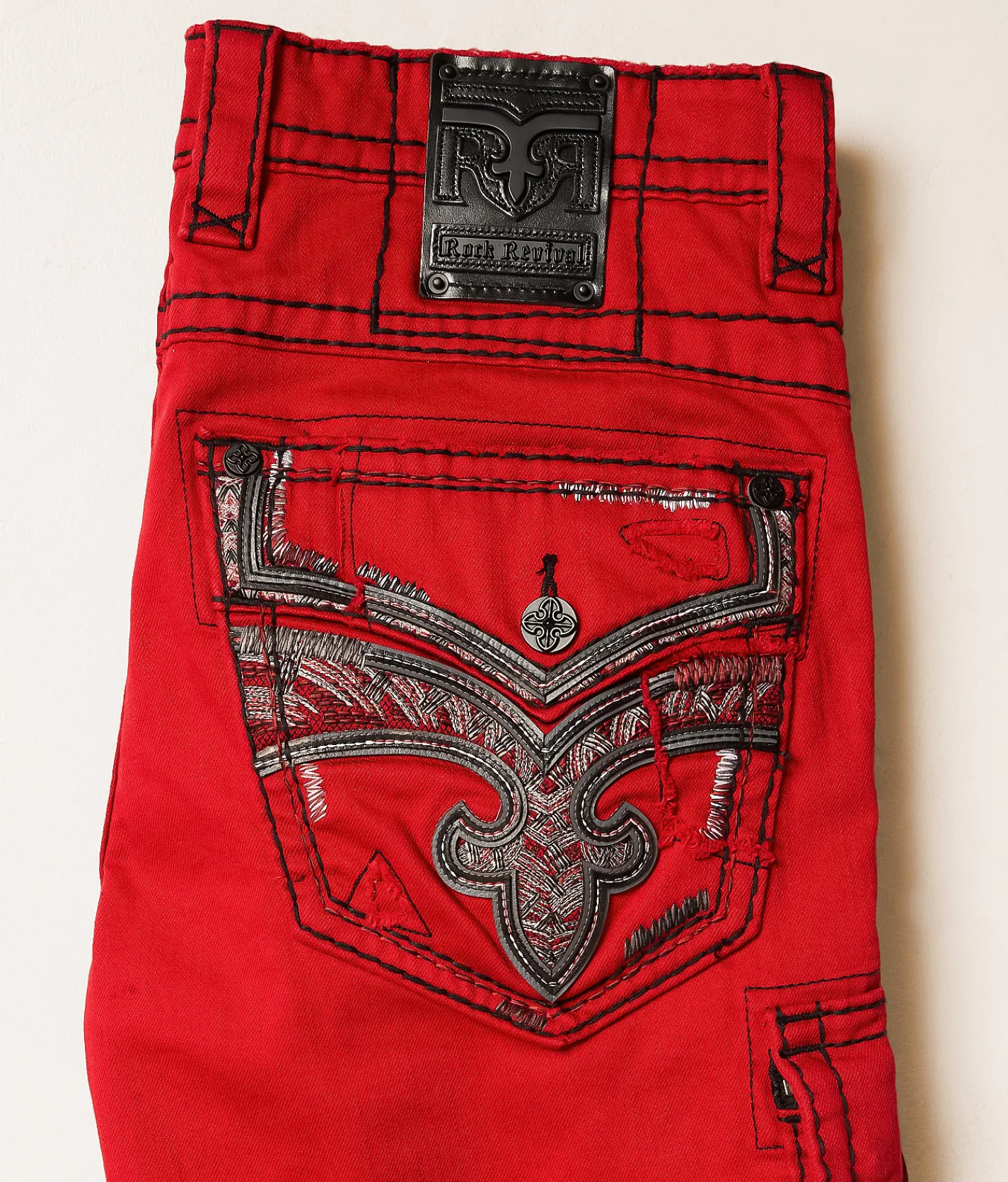 Rock Revival Cargo Short Salsa Red Online