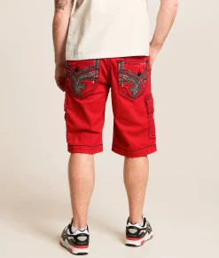 Rock Revival Cargo Short Salsa Red Online