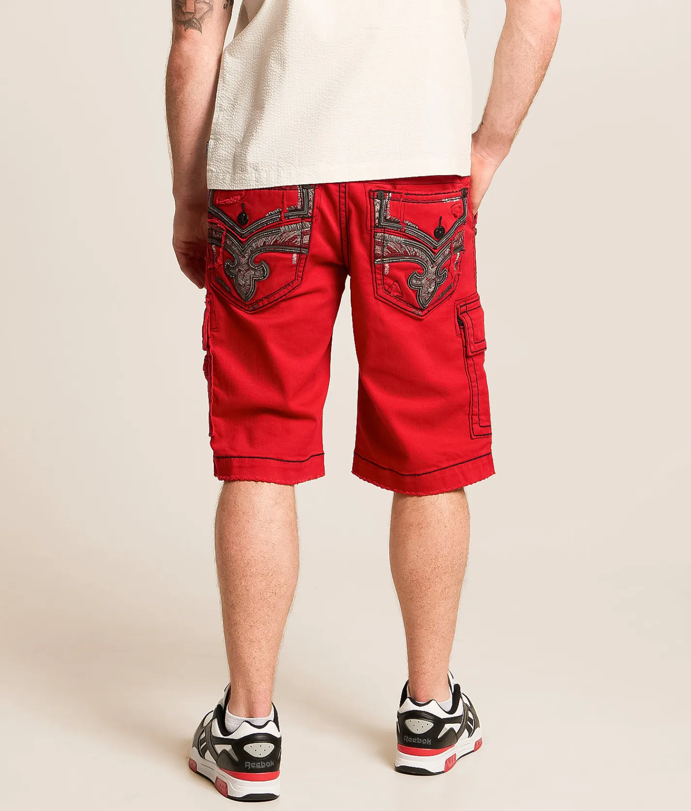 Rock Revival Cargo Short Salsa Red Online