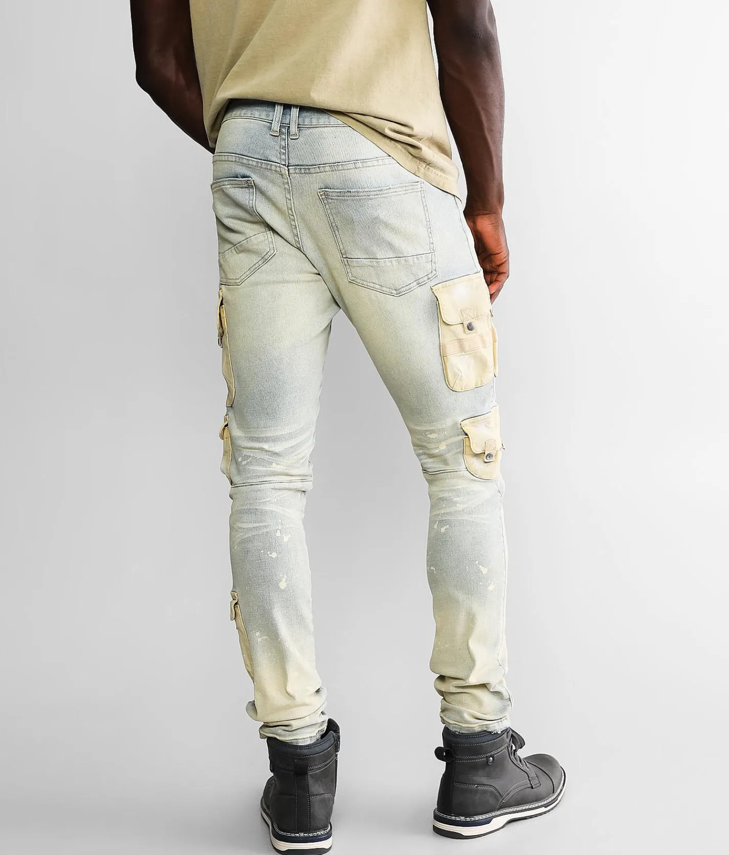Sale Jeans|Bottoms | Smoke Rise® Cargo Taper Stretch Jean Ombre Blue