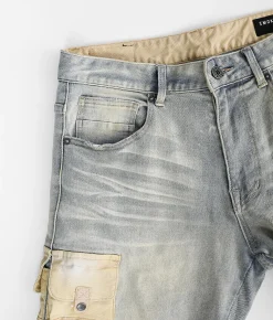 Sale Jeans|Bottoms | Smoke Rise® Cargo Taper Stretch Jean Ombre Blue