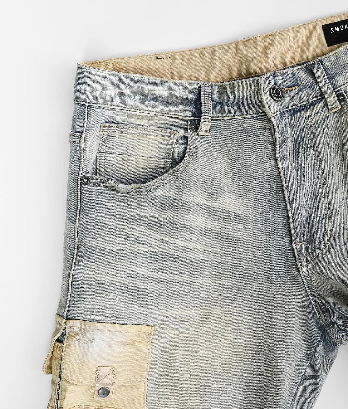 Sale Jeans|Bottoms | Smoke Rise® Cargo Taper Stretch Jean Ombre Blue