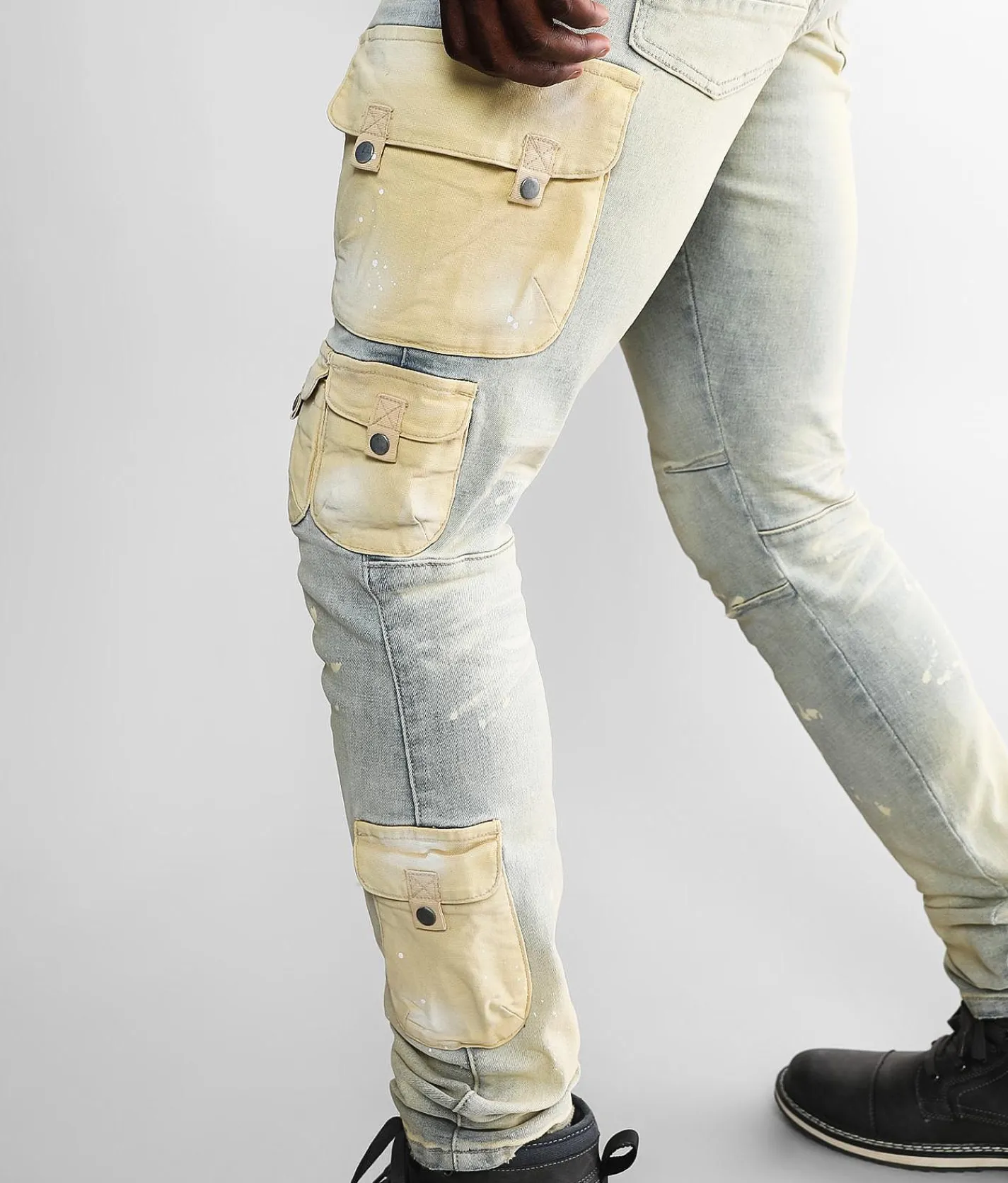 Sale Jeans|Bottoms | Smoke Rise® Cargo Taper Stretch Jean Ombre Blue