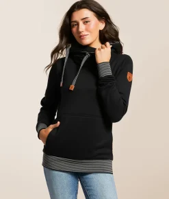 Tops | Wanakome Carina Hooded Sweatshirt Black