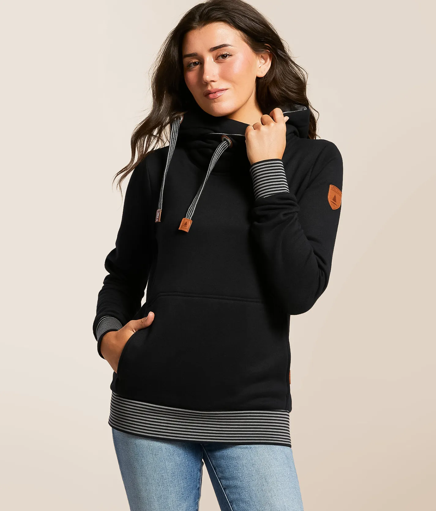 Tops | Wanakome Carina Hooded Sweatshirt Black