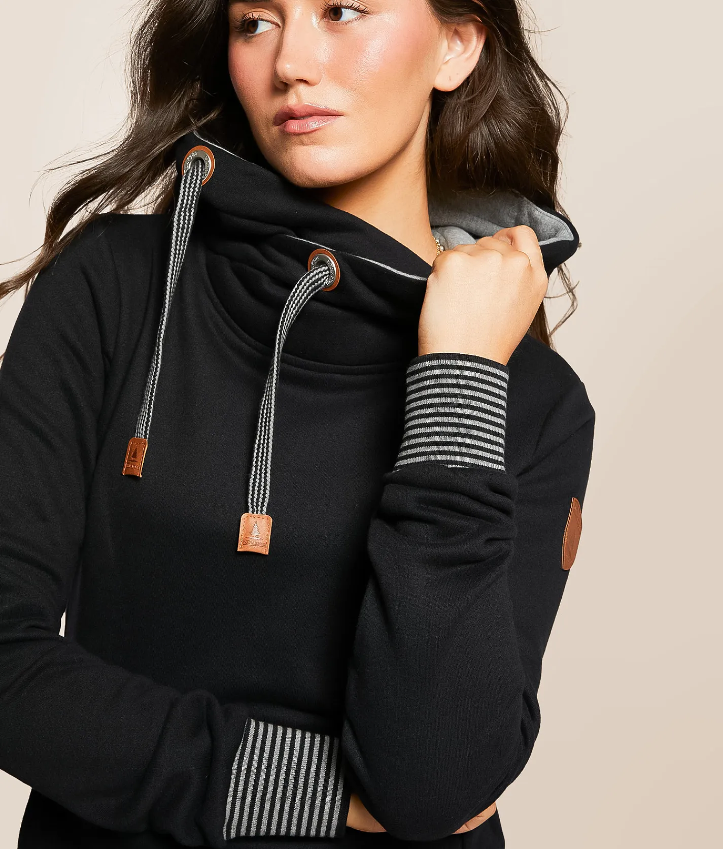 Tops | Wanakome Carina Hooded Sweatshirt Black