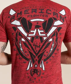 Tops|Graphic T-Shirts | American Fighter Carlock T-Shirt Grenadine Warm Wine