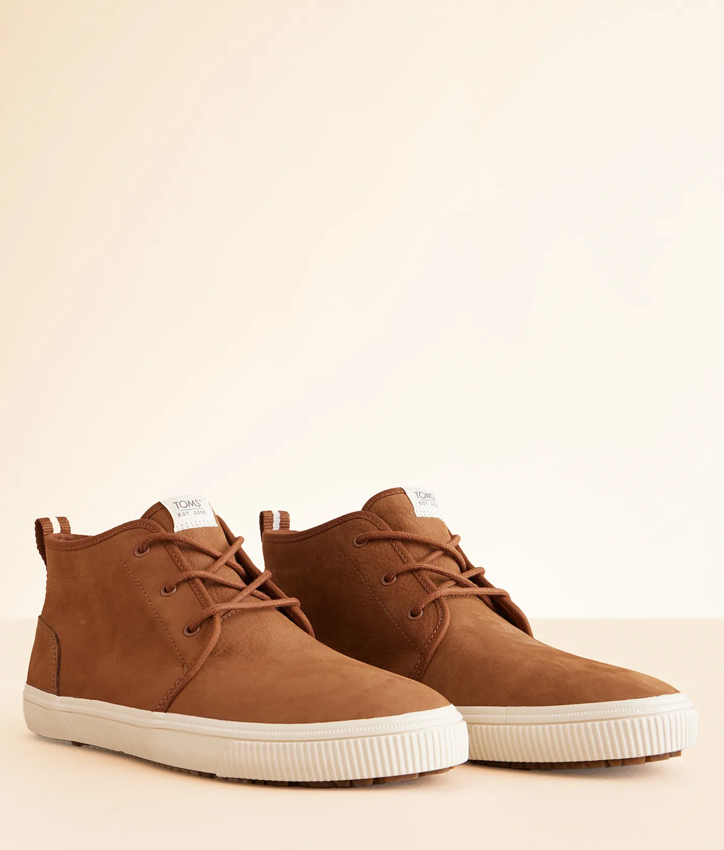 TOMS Carlo Mid Terrain Leather Sneaker Carmel New