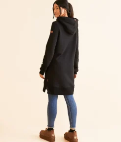 Wanakome Carmen Tunic Hooded Sweatshirt Black Outlet
