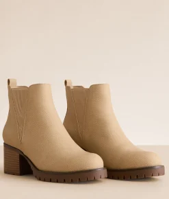 Mia Carra Heeled Ankle Boot Beige Hot