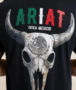 Ariat Carved Viva Skull T-Shirt Black Discount