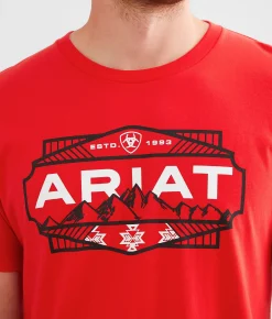 Ariat Casa Grande Lockup T-Shirt Mars Red Hot