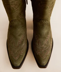 Ariat Casanova Leather Western Boot Olive New