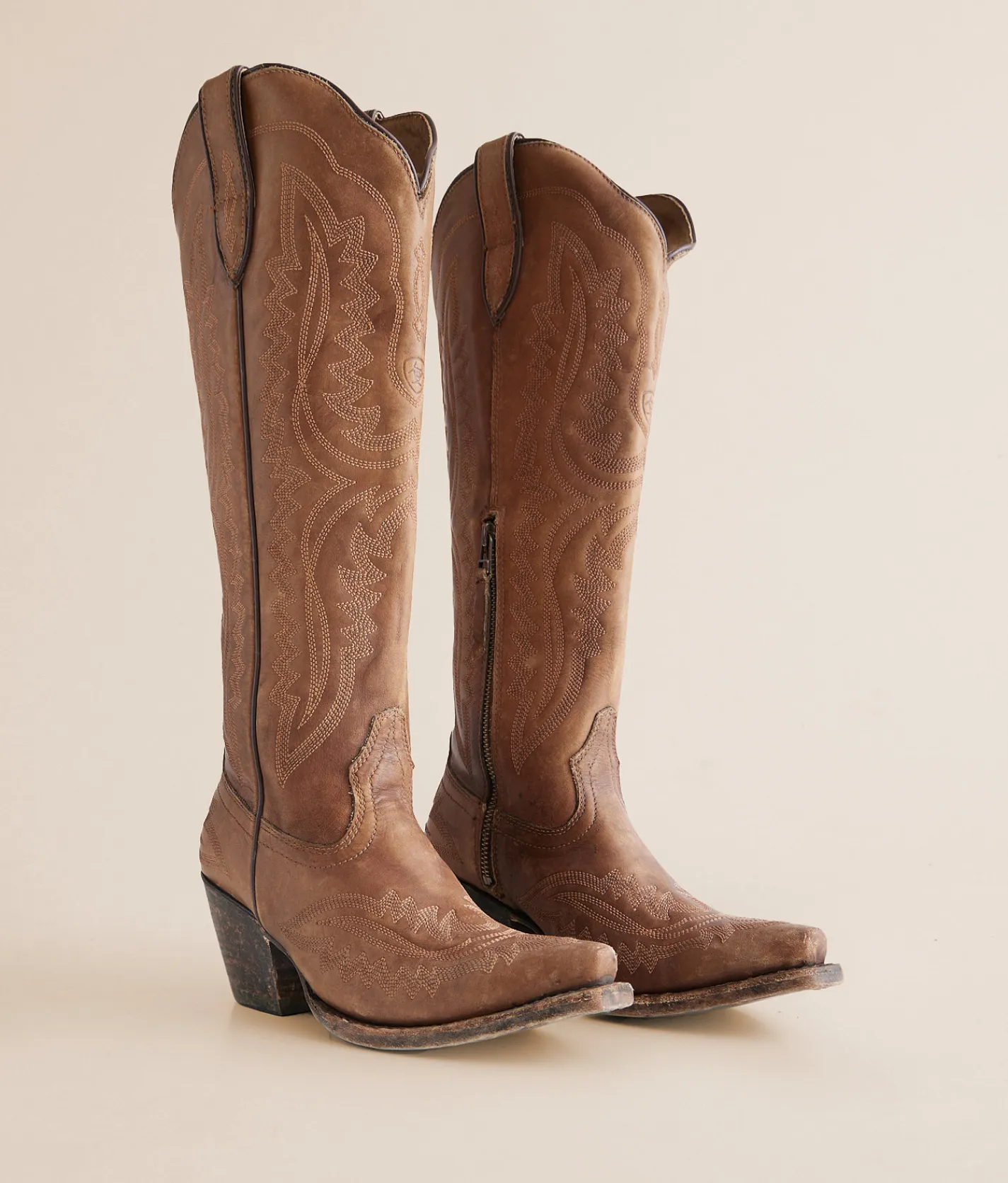 Ariat Casanova Leather Western Boot Naturally Distressed Brow Hot