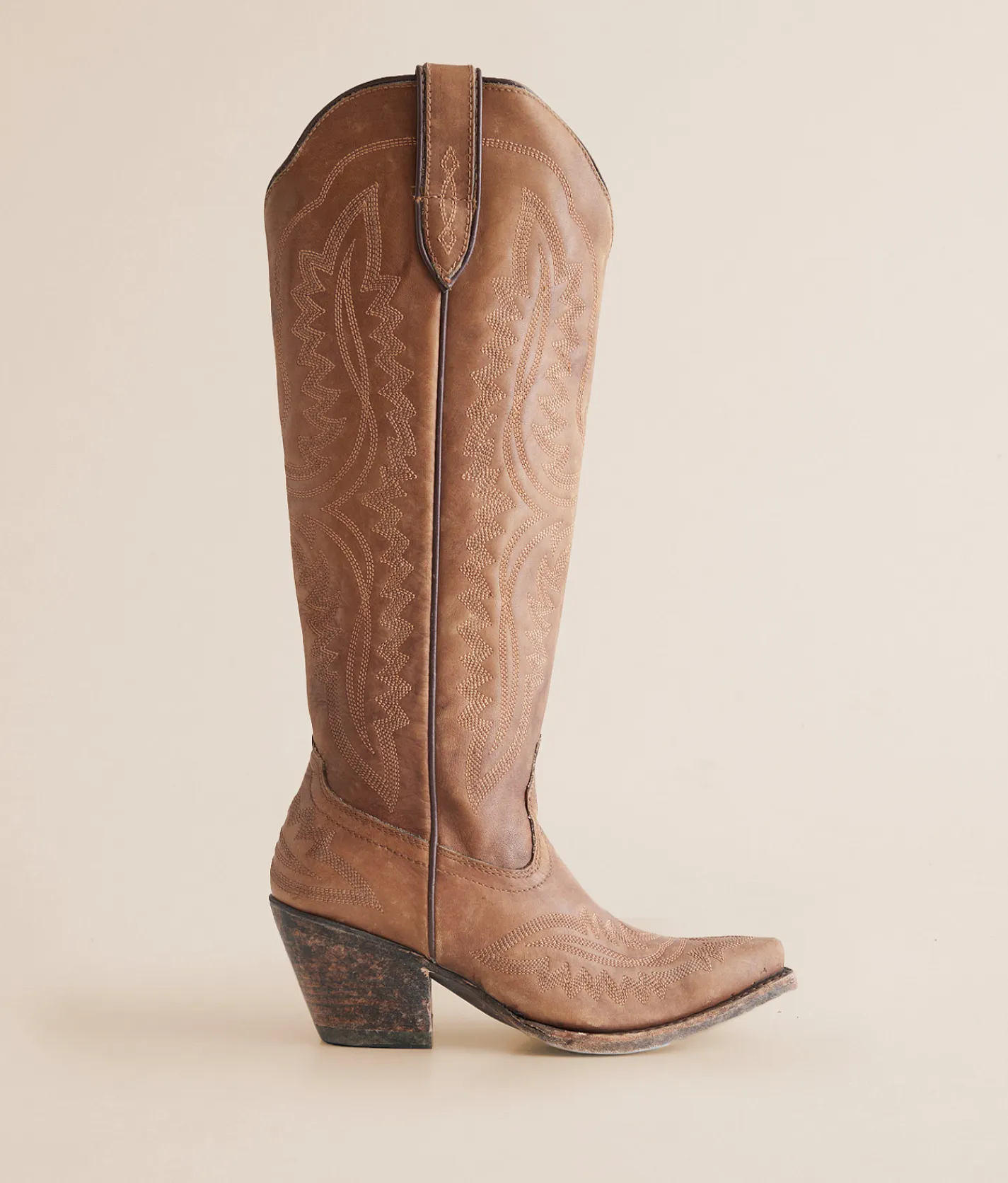 Ariat Casanova Leather Western Boot Naturally Distressed Brow Hot