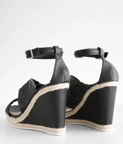 Shoes | Qupid Cascade Wedge Sandal Black