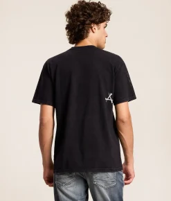 Tops|Graphic T-Shirts | Affliction Castaway T-Shirt Black Lava Wash