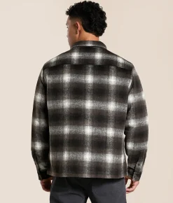Tops|Coats & Jackets | Flag & Anthem Castell Plaid Jacket Black Grey White