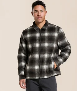 Tops|Coats & Jackets | Flag & Anthem Castell Plaid Jacket Black Grey White