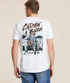 Graphic T-Shirts | Rad Dad Catching A Buzz T-Shirt White
