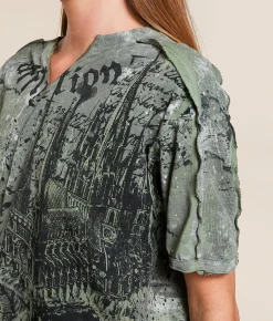 Affliction Cathedral T-Shirt Oil Green Reactive Discount
