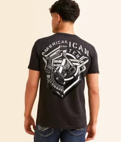 American Fighter Cavalier T-Shirt Pitch Black Clearance