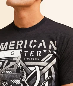 American Fighter Cavalier T-Shirt Pitch Black Clearance