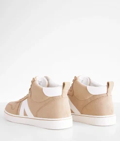 Shoes | Mia Cazzie High Top Sneaker Sand White