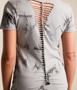 Affliction Celtic Heart T-Shirt Silver Wash W D3 Ch Bk M