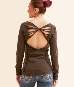 Affliction Celtic Heart T-Shirt Chocolate Lava Wash Sale
