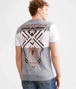 American Fighter Centralia Panel T-Shirt Heather Grey White Discount