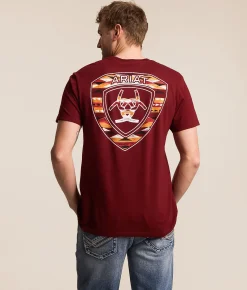Tops | Ariat Chalk Blanket Shield T-Shirt Cabernet